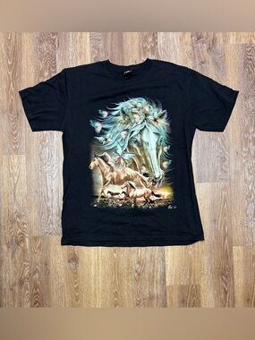 Black Horse Graphic Tee for Kids